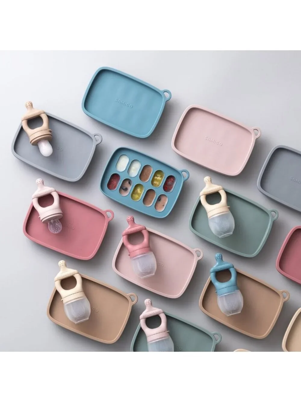 Baby Food Feeder & Breastmilk Popsicle Mold Set - Silicone Teether & Pacifier